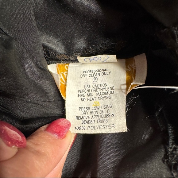 Vintage Alyce Designs Black & Gold Sequin Cocktail Dress | Size 6 (Fits Like 4) - Picture 10 of 11